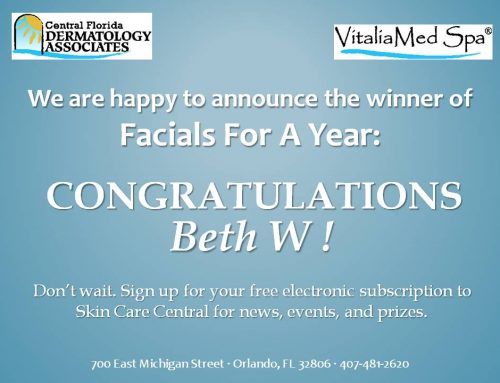 Winner of Facials For A Year!