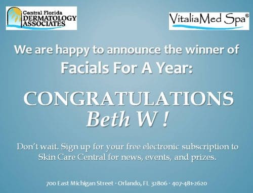 Winner of Facials For A Year!